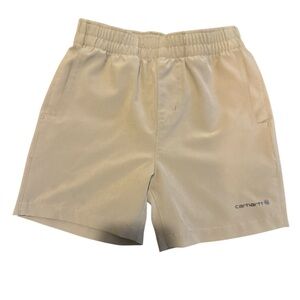 Carhartt Force Kids Shorts Size 4T Toddler Beige Tan Outdoors Casual Pockets EUC